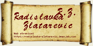 Radislavka Zlatarević vizit kartica
